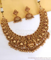 TNL1097 - Grand Antique Gold Necklace Earrings Combo Shop Online