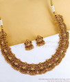 TNL1106 - High Quality Antique Gold Nagas Lakshmi Necklace Temple Jewelry Design TNL1106 - High Quality Antique Gold Nagas Lakshmi Necklace Temple Jewelry Design