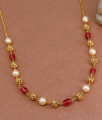TNL1116 - Buy Latest Hyderabad Crystal Antique Mala Design With Pearls