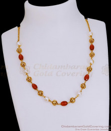 TNL1116 - Buy Latest Hyderabad Crystal Antique Mala Design With Pearls