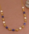 TNL1118 - New Arrival Blue Crystal Antique Finish Necklace Design For Women TNL1118 - New Arrival Blue Crystal Antique Finish Necklace Design For Women
