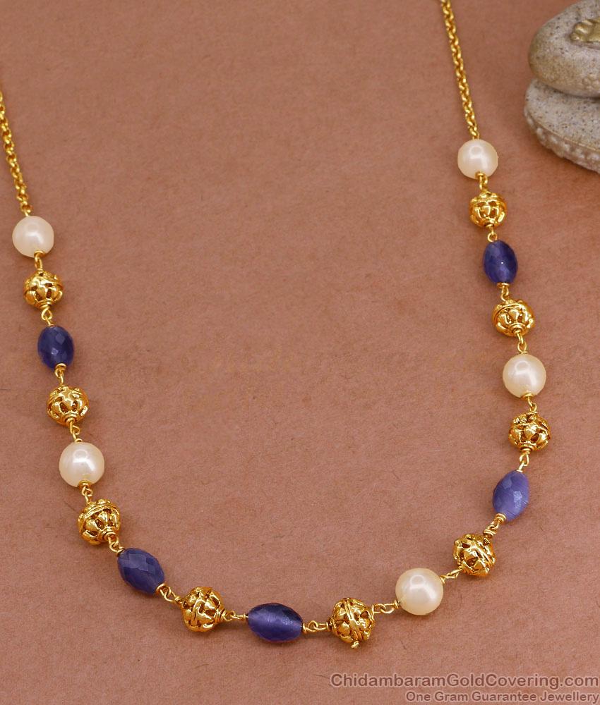 TNL1118 - New Arrival Blue Crystal Antique Finish Necklace Design For Women TNL1118 - New Arrival Blue Crystal Antique Finish Necklace Design For Women