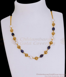TNL1118 - New Arrival Blue Crystal Antique Finish Necklace Design For Women