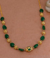 TNL1122 - Attractive Green Crystal Bridal Antique Necklace Design Shop Online TNL1122 - Attractive Green Crystal Bridal Antique Necklace Design Shop Online