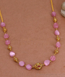 TNL1124 - Original Pink Crystals Antique Gold Necklace Designs Online