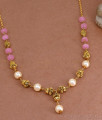 TNL1125 - Pink Crystal Antique Beads Mala Pearl Jewelry For Women