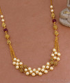 TNL1129 - Stylish Ruby Stone Multi Layer Pearl Necklace Antique Collections TNL1129 - Stylish Ruby Stone Multi Layer Pearl Necklace Antique Collections