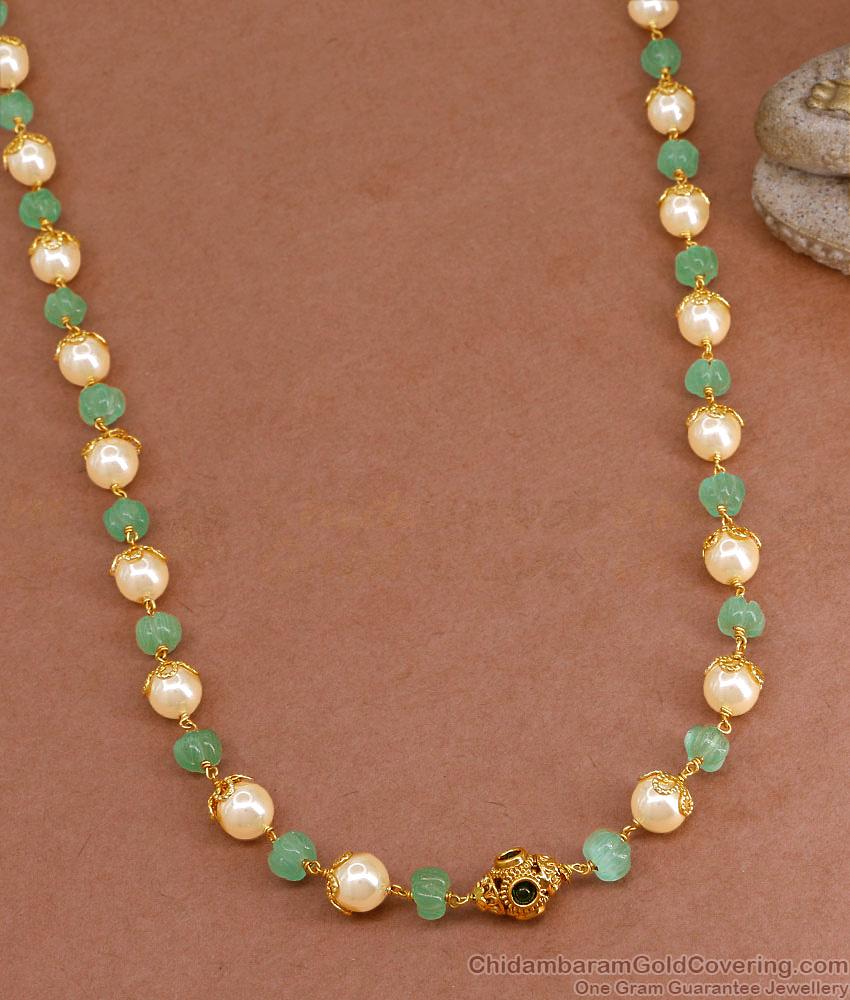 TNL1130 - Hyderabad Blue Crystal Antique Mala Pearl Jewelry TNL1130 - Hyderabad Blue Crystal Antique Mala Pearl Jewelry