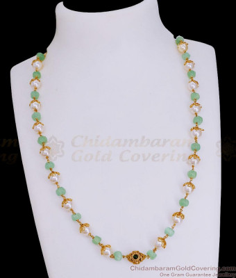 TNL1130 - Hyderabad Blue Crystal Antique Mala Pearl Jewelry