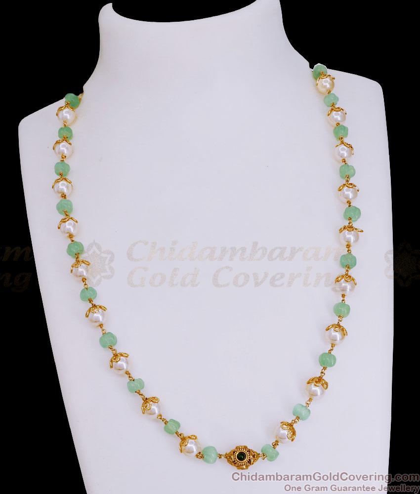 TNL1130 - Hyderabad Blue Crystal Antique Mala Pearl Jewelry TNL1130 - Hyderabad Blue Crystal Antique Mala Pearl Jewelry