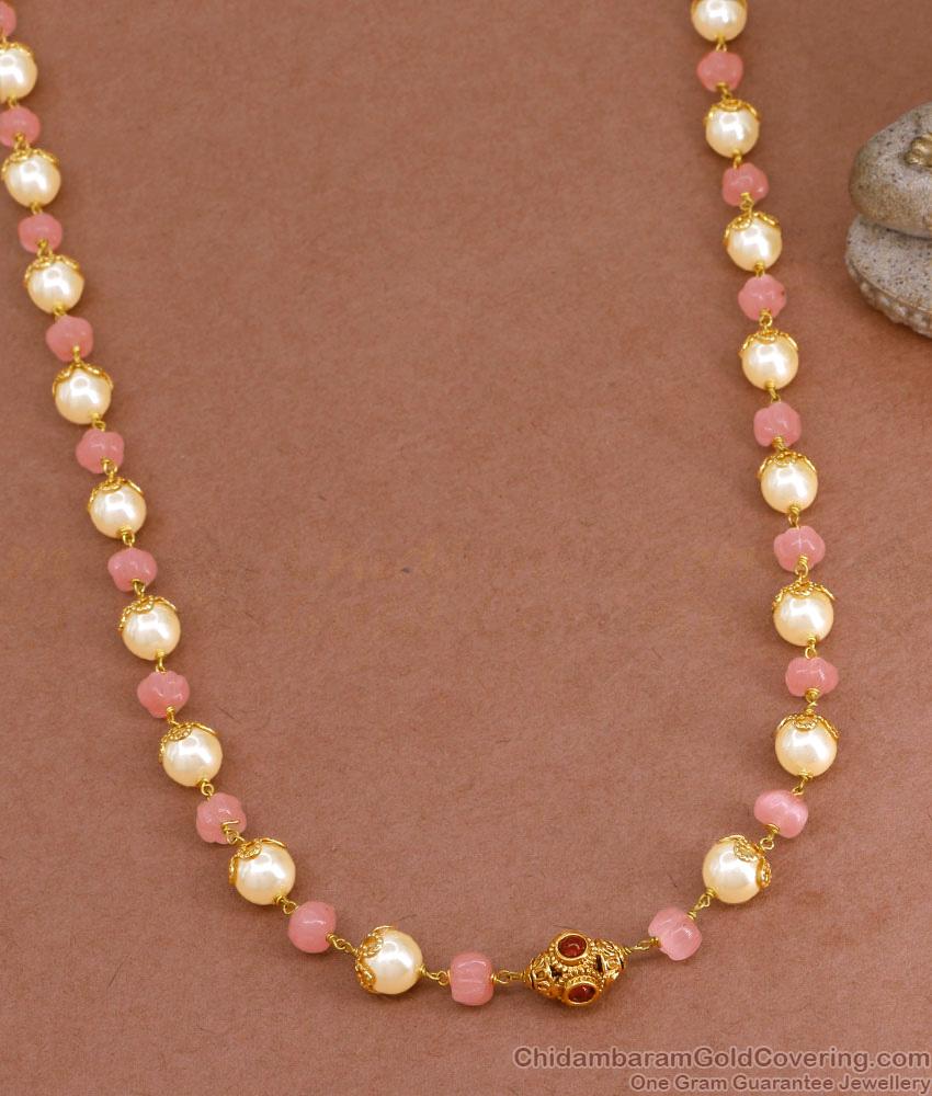 TNL1131 - Beautiful Pink Crystal Antique Necklace For Women TNL1131 - Beautiful Pink Crystal Antique Necklace For Women