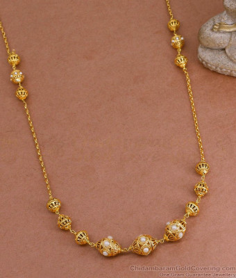 TNL1138 - High Quality Antique Finish Beads Necklace With Pearls