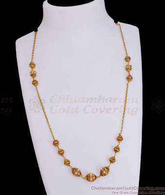 TNL1138 - High Quality Antique Finish Beads Necklace With Pearls