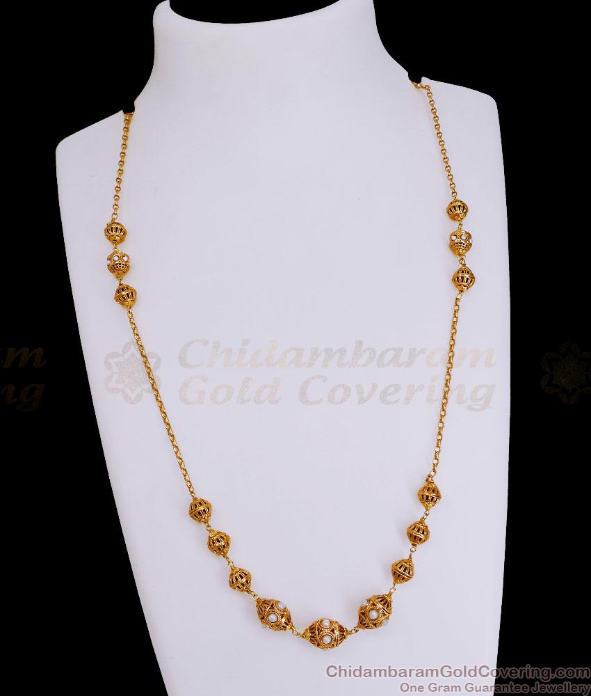 TNL1138 - High Quality Antique Finish Beads Necklace With Pearls TNL1138 - High Quality Antique Finish Beads Necklace With Pearls