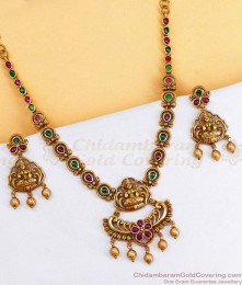 TNL1144 New Arrival Light Weight Antique Necklace Lakshmi Kemp Stone Bridal Jewelry