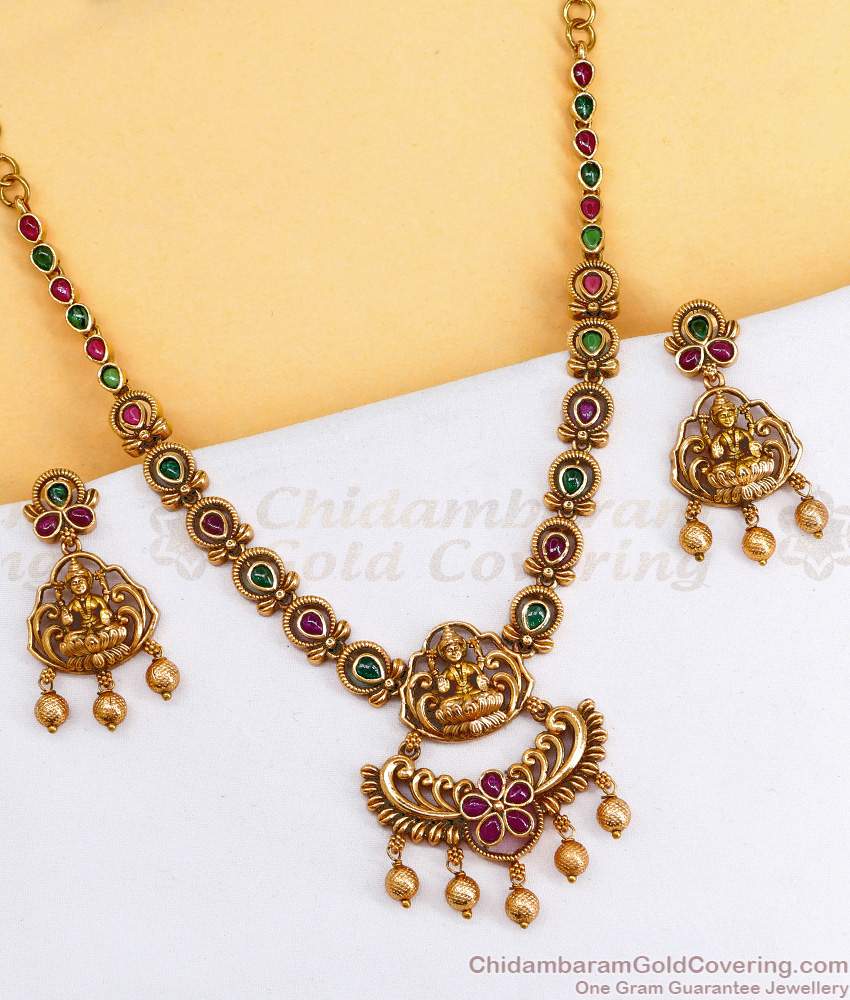 TNL1144 New Arrival Light Weight Antique Necklace Lakshmi Kemp Stone Bridal Jewelry TNL1144 New Arrival Light Weight Antique Necklace Lakshmi Kemp Stone Bridal Jewelry