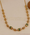 TNL1166 Handcrafted Gold Tone Antique Bead Necklace Festival Collection