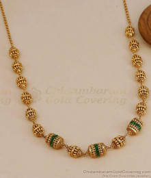 TNL1166 Handcrafted Gold Tone Antique Bead Necklace Festival Collection