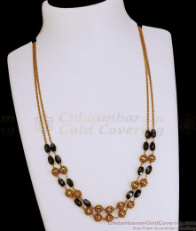TNL1168 New Arrival Black Beaded Antique Gold Necklace 2 Line Mala TNL1168 New Arrival Black Beaded Antique Gold Necklace 2 Line Mala