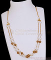 TNL1169 Beautiful Pearl Design Antique Gold 2 Line Beads Necklace For Brides