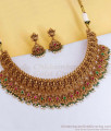 TNL1174 Grand Lakshmi Design Antique Gold Nagas Bridal Necklace With Earring TNL1174 Grand Lakshmi Design Antique Gold Nagas Bridal Necklace With Earring