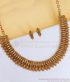 TNL1176 Premium Quality Matte Finish Antique Gold Mango Necklace Temple Jewelry