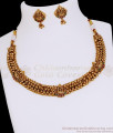TNL1184 Vintage Look Nagas Antique Gold Beaded Choker Necklace Set TNL1184 Vintage Look Nagas Antique Gold Beaded Choker Necklace Set