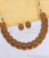 TNL1195 Antique Gilded Broad Temple Choker Necklace For Brides TNL1195 Antique Gilded Broad Temple Choker Necklace For Brides