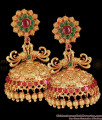 First Quality Antique Nagas Jhumkas With Kemp Stone Earrings Collection ER2278