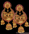 Very Big Beautiful Antique Nagas Lakshmi Chandbali Gold Earrings Collection ER2282