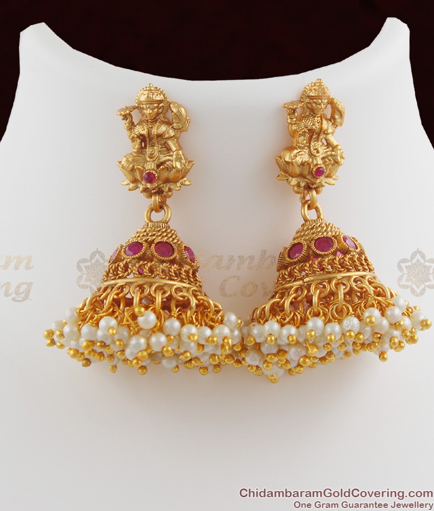 TNL1001 - Premium Antique Nagas Jewelry Temple Necklace Set Pearl Cluster Bridal Jewellery