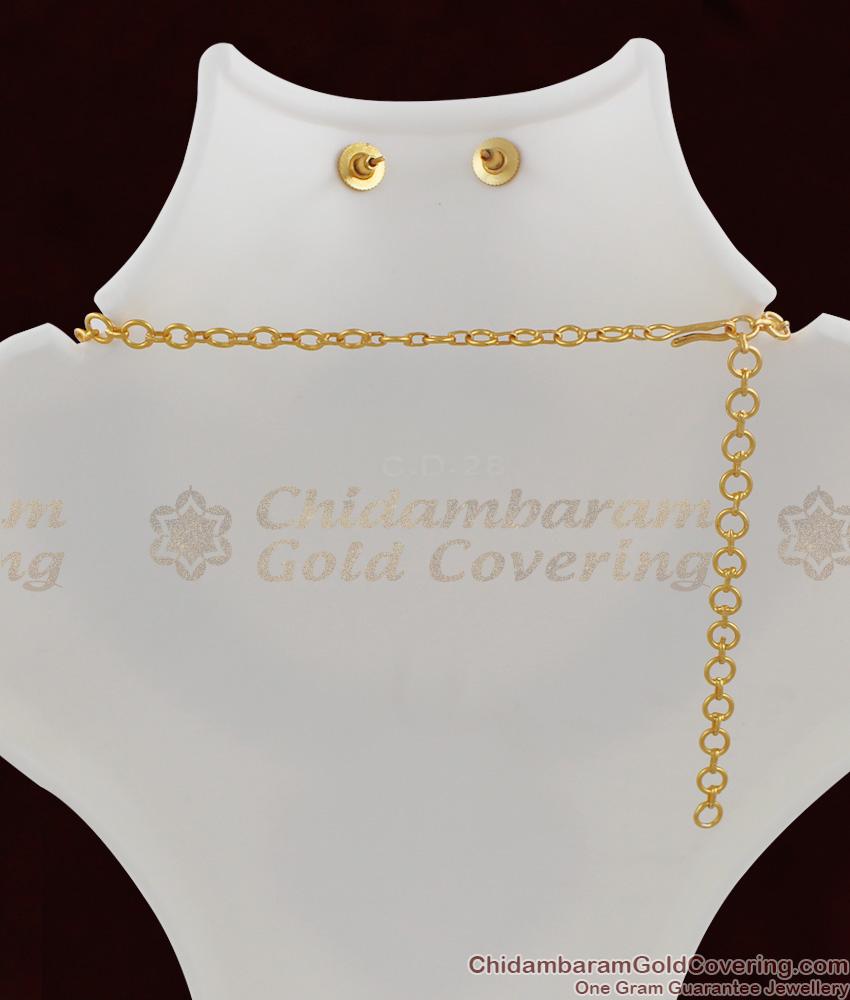 TNL1049 - Antique Gold Choker Design Temple Necklace Shop Online