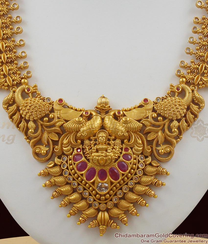 TNL1002 - Premium Antique Nagas Jewelry First Quality Temple Necklace Set Bridal Collections