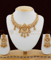 TNL1005 - Premium Antique Matt Finish Peacock Choker Set Bridal Jewellery