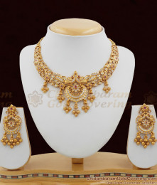 TNL1005 - Premium Antique Matt Finish Peacock Choker Set Bridal Jewellery TNL1005 - Premium Antique Matt Finish Peacock Choker Set Bridal Jewellery