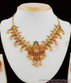 TNL1007 - Premium Finish Grand Temple Jewelry Lakshmi Peacock Design Nagas Antique Jewellery Set