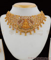 TNL1008 - Tribal Design Matt Touch Lakshmi Model Traditional Temple Jewelry Set With Earrings