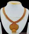 TNL1010 - Brilliant Artwork Premium Gold Antique Hand Crafted Radha Krishna Temple Necklace Set