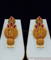 TNL1010 - Brilliant Artwork Premium Gold Antique Hand Crafted Radha Krishna Temple Necklace Set