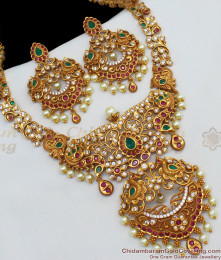 TNL1011 - Grand Premium Antique Matt Finish Peacock Choker Set Bridal Jewellery TNL1011 - Grand Premium Antique Matt Finish Peacock Choker Set Bridal Jewellery