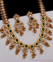 TNL1040 - First Quality Emerald Premium Antique Necklace For Party Wear TNL1040 - First Quality Emerald Premium Antique Necklace For Party Wear