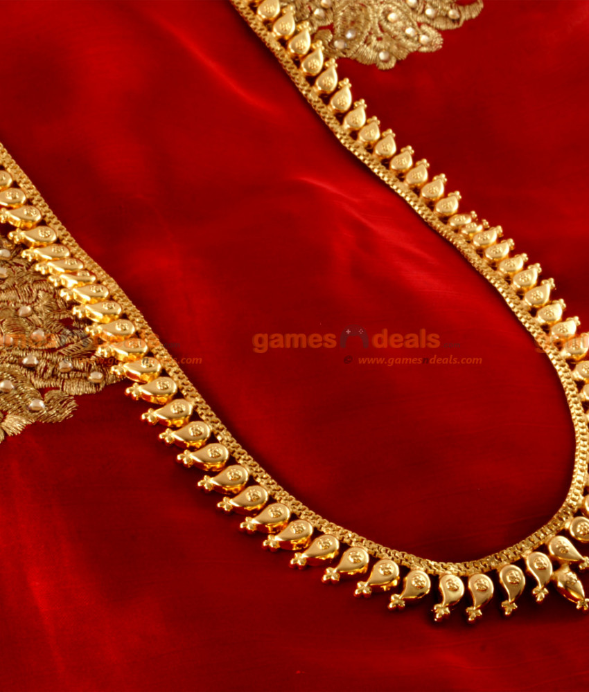 ARRG05 - Traditional Maanga Malai Long Haram Design Gold Plated Jewellery