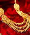 ARRG10 - 24ct Pure Gold Plated Jewellery Kerala Three Line Beaded Haram ARRG10 - 24ct Pure Gold Plated Jewellery Kerala Three Line Beaded Haram
