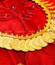 ARRG15 - 24ct Pure Gold Plated Long Haram Lakshmi Coin Kasu Maalai Design ARRG15 - 24ct Pure Gold Plated Long Haram Lakshmi Coin Kasu Maalai Design