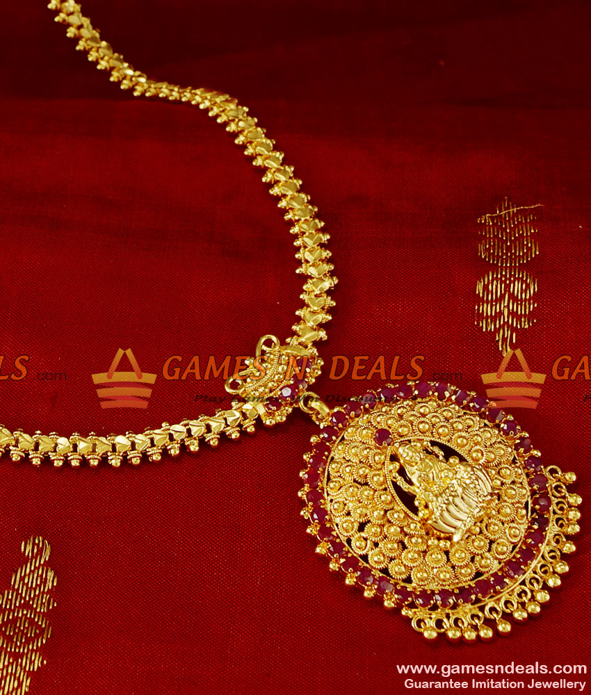 ARRG100 - Artificial South Indian Traditional AD Stone Lakshmi Dollar Jewel Online