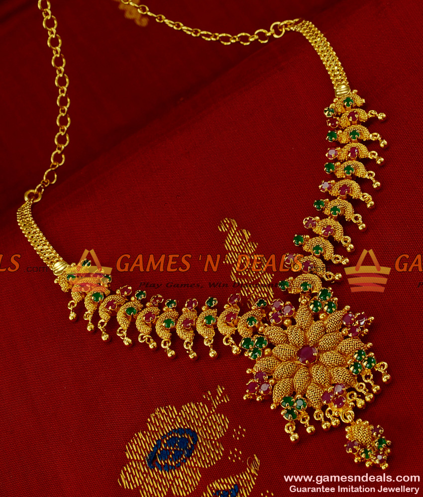 ARRG107 - Combo Necklace and Haaram Best Value Grand Party Wear Jewelry