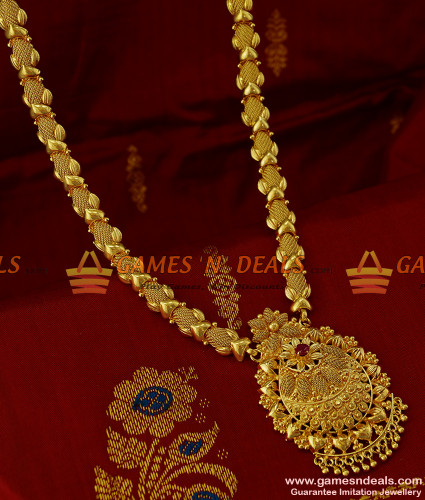 ARRG112 Unique Handmade Short Haaram Gold Plated Romanian Flower Design
