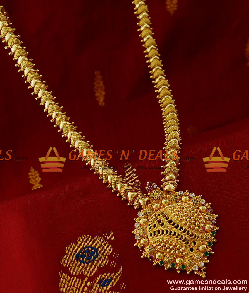 ARRG136 - Unique Handmade Party Wear Net Haram Online Imitation Jewelery Online