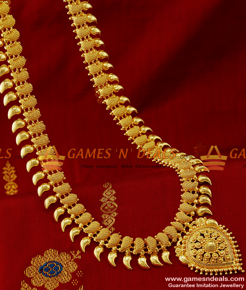 ARRG146 - Queen of Necklace Traditional Maango Haaram Net Design Imitation Jewelry 