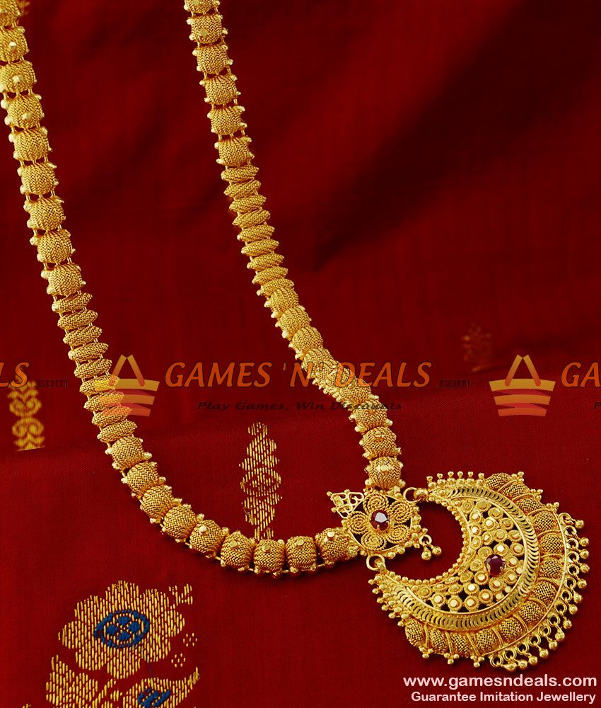ARRG153 - Unique Handmade Party Wear Net Haram Online Imitation Jewellery